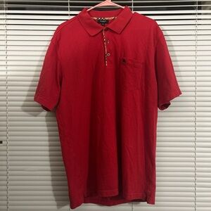 Red Burberry Polo